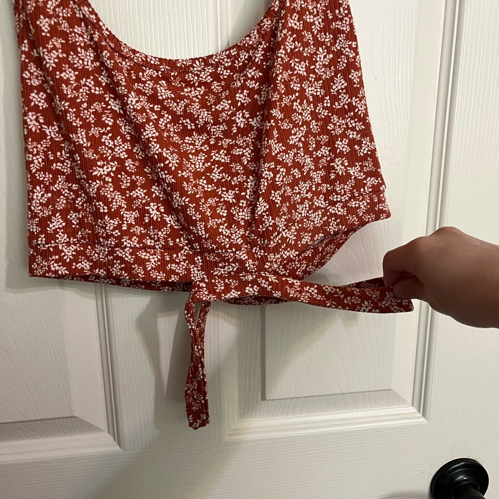 Rust Floral Women's Tank Top